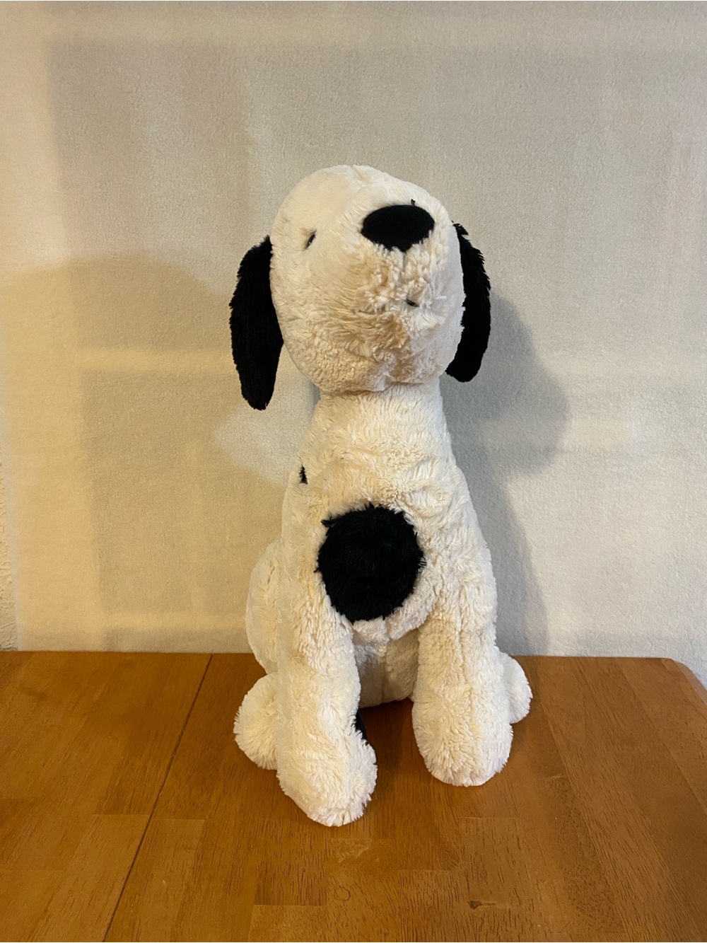 Jellycat cream & black Harper Pup plush
